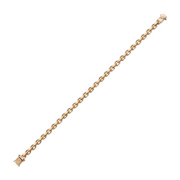 Anker facet halskæde i 18 karat guld - 4,8 mm bred, 55 cm lang | Svedbom