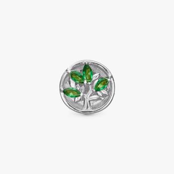 Tree of green life, sølv charm til 6 mm læderarmbånd fra Christina Collect