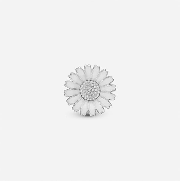 Marguerite 8 mm, sølv Ørestik fra Christina Jewelry