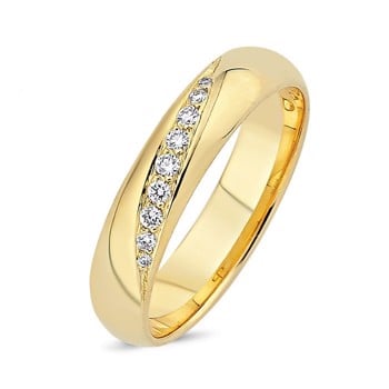 Nuran Love 8 karat guld Damering med 0,12 ct diamant Wesselton VS i flot brillant slib