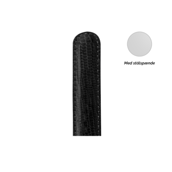 Christina Collect urrem, sort, XL - 16 mm med stålspænde