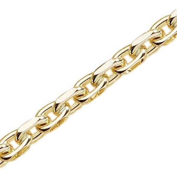 14 kt Anker Facet Guld halskæde, 45 cm og 1,4 mm (tråd 0,5 mm)
