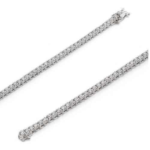 18 kt hvidgulds tennis armbånd med ca 65 stk 0,05 ct diamanter i kvalitet Top Wesselton SI, 18 cm