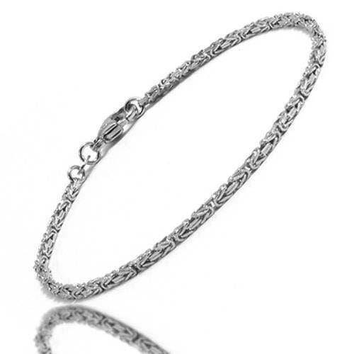 Kongekæde i massivt 925 sølv - halskæde 2,0 mm længde 55 cm