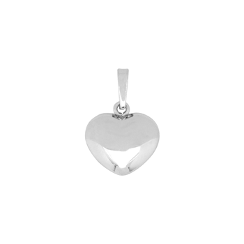 SIERSBØL sølv rhod. vedhæng hjerte 21x15mm, fra Siersbøl