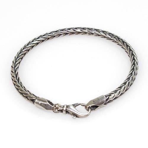 Rævehale i let oxideret sterling sølv, halskæder & armbånd (42 cm), San - Link of joy