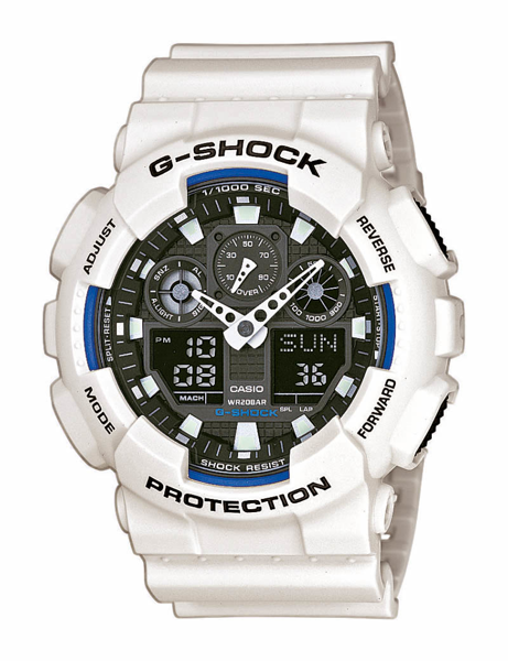 G-Shock Hvid resin Quartz Herre ur fra Casio, GA-100B-7AER