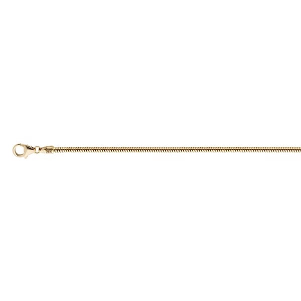 Slangekæde i 18 karat guld - 0,9-1,7 mm - længde 40-70 cm