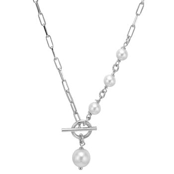 Flot sterling sølv halskæde med led og perler