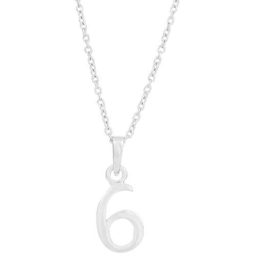 Siersbøl 6 tals  sterling sølv halskæde med vedhæng med blank overflade