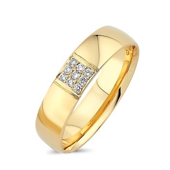 Nuran Love 8 karat guld Damering med 0,09 ct diamanter Wesselton VS i flot brillant slib