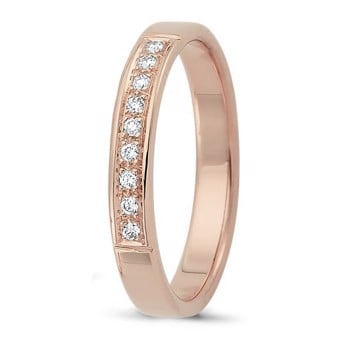 Nuran Love Sweet Love rosa guld Damering med 9 x 0,01 ct stk diamanter Wesselton VS