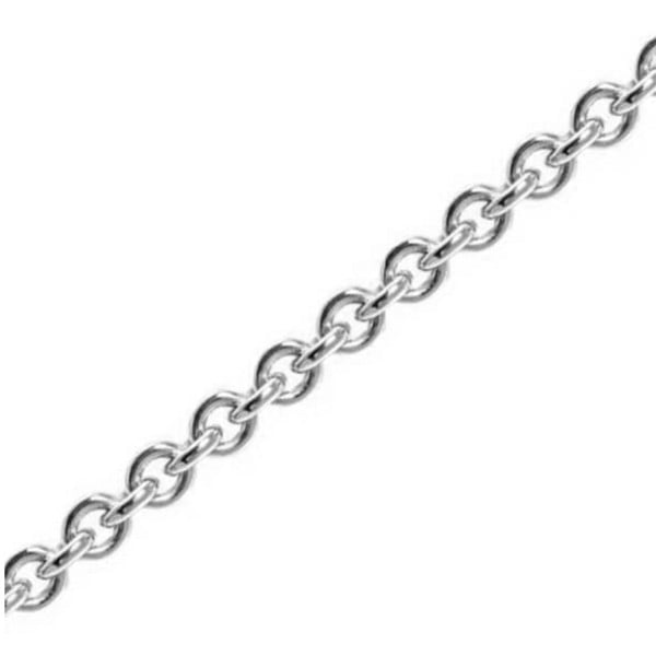 Anker rund i massivt 925 sterling sølv halskæde 1,3 mm bred (tråd 0,30) og længde 45-50 cm (med ekstra øsken)