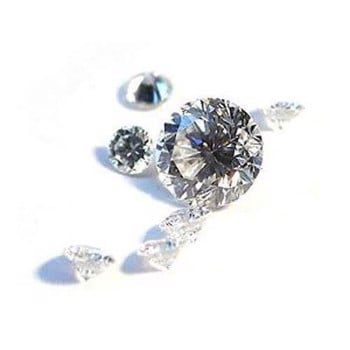 Wesselton VS diamanter monteret i alliancering, 0,02 carat og med rhodinering