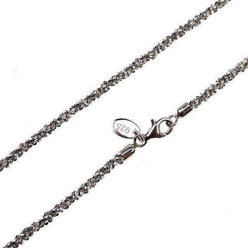 San - Link of joy DiamondCut Silver Design 925 sterling sølv kæde rhodineret, model Dia-2805