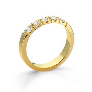 Nuran 14 kt rødguld diamant alliance ring, fra Nuran Classic serien med 5 stk 0,07 ct diamanter Wesselton / SI