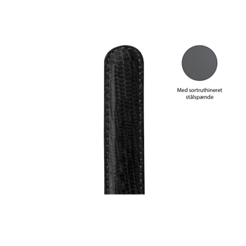 Christina Collect urrem, sort, XL - 16 mm med sort stålspænde