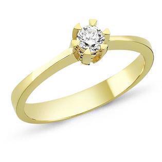  Nuran STAR solitaire ring i 14 karat guld med 0,03-0,20 ct diamanter