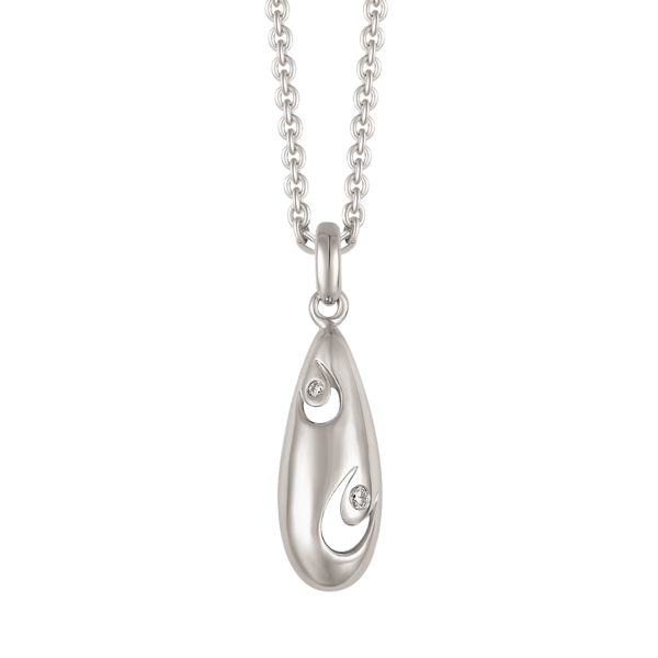Dråbe sølv halskæde fra Støvring Design