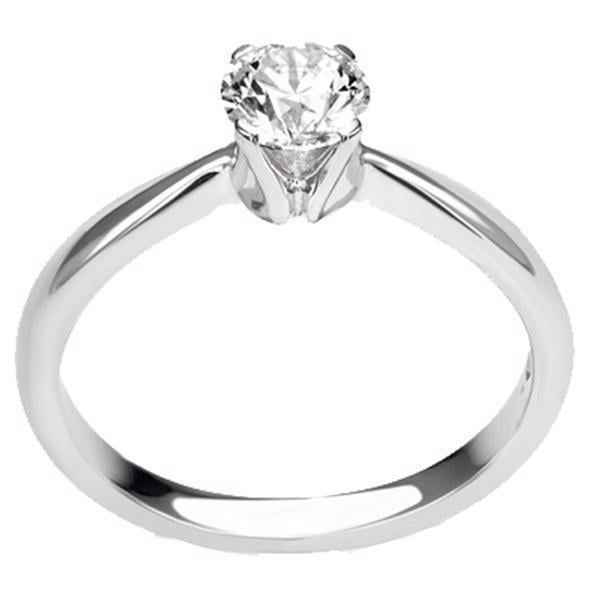 18 kt hvidguld Tulipan Solitaire ring med 0,70 ct diamanter Top Wesselton SI1